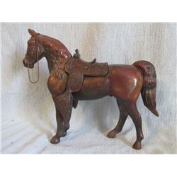 Copper toned horse, 11" tall
