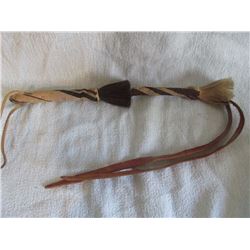 Vintage horse hair quirt 15”, horse hair 15” lash