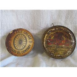 Mica axle grease tin & harness dressing can