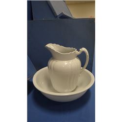 Johnson Bros. bowl and pitcher set, English porcelain, nice