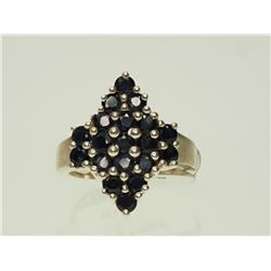 #5-STERLING SILVER SAPPHIRE RING