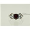 Image 1 : #7-STERLING SILVER GARNET & TOPAZ RING