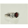Image 2 : #7-STERLING SILVER GARNET & TOPAZ RING
