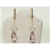 Image 1 : #8-10K GOLD QUARTZ EARRINGS