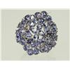 Image 1 : #9-STERLING SILVER TANZANITE RING