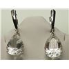 Image 1 : #10-STERLING SILVER WHITE TOPAZ EARRINGS