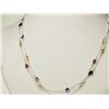 Image 1 : #12-STERLING SILVER GEMSTONE NECKLACE