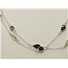 Image 2 : #12-STERLING SILVER GEMSTONE NECKLACE