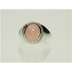 #13-STERLING SILVER MORGANITE RING