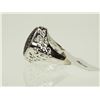 Image 2 : #14-STERLING SILVER BROWN DIAMOND RING