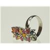 Image 3 : #18-ST. SILVER MULTI-COLOURED SAPP RING