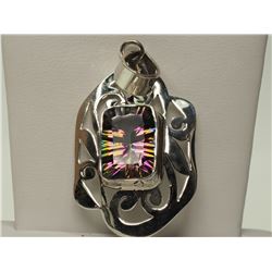 #19-SILVER MYSTIC TOPAZ EARRINGS & PENDANT
