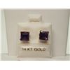 Image 1 : #20-14K GOLD AMETHYST EARRINGS