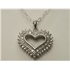 Image 1 : #22-STERLING SILVER DIAMOND NECKLACE