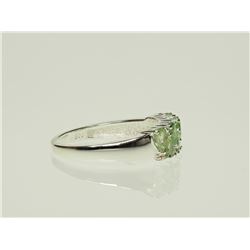 #23-STERLING SILVER GARNET RING