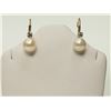 Image 1 : #26-14K GOLD PEARL & DIAMOND EARRINGS