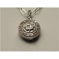 #31-STERLING SILVER DIAMOND NECKLACE