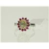Image 1 : #33-STERLING SILVER OPAL & RUBY RING