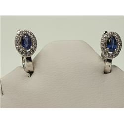 #34-ST. SILVER SAPPHIRE EARRINGS & RING