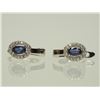 Image 4 : #34-ST. SILVER SAPPHIRE EARRINGS & RING