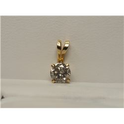 #37-14K GOLD DIAMOND PENDANT