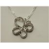 Image 1 : #39-STERLING SILVER DIAMOND NECKLACE