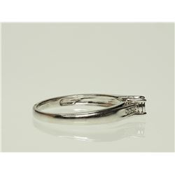 #42-STERLING SILVER DIAMOND RING