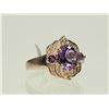 Image 2 : #44-STERLING SILVER AMETHYST & CUBIC RING