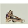 Image 3 : #44-STERLING SILVER AMETHYST & CUBIC RING