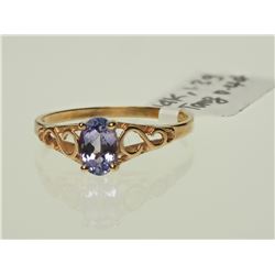 #48-14K GOLD TANZANITE RING