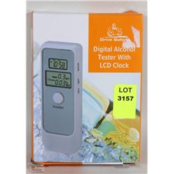 NEW DIGITAL ALCOHOL BREATH TESTER WITH LCD CLOCK
