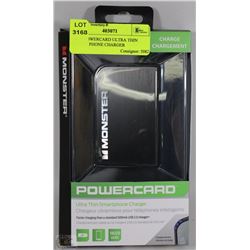 NEW MONSTER POWERCARD ULTRA THIN SMART PHONE CHARGER