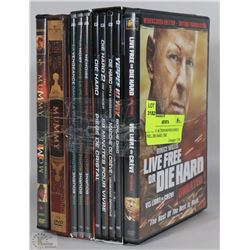 LOT OF 11 ACTION MOVIES SERIES INCL. DIE HARD ,THE