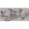 Image 1 : LOT OF 3 PYREX AND FIRE-KING MEASURING GLASSES