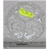 Image 1 : PINWHEEL CRYSTAL 3 PLACE DELI DISH