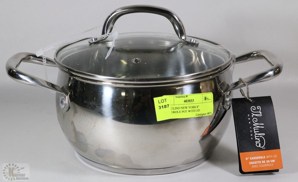 TL MULINO NEW YORK 8" CASSEROLE POT WITH LID