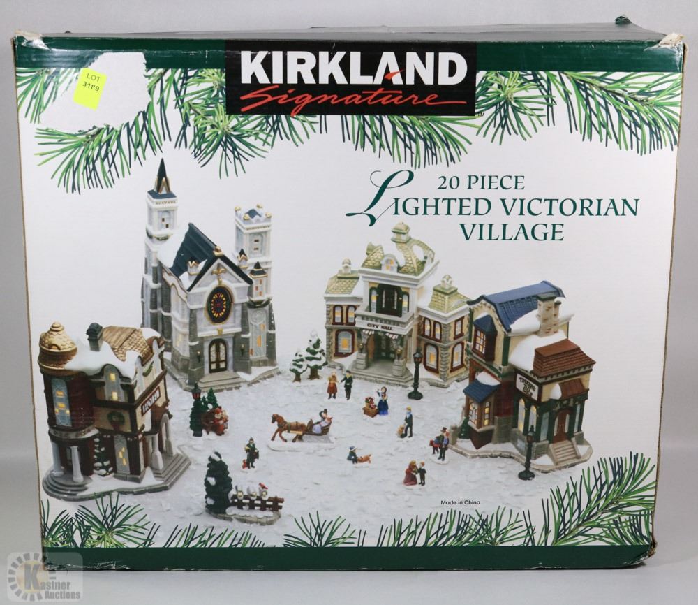 KIRKLAND 20PC LIGHTED VICTORIAN VILLAGE
