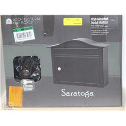 SARATOGA WALL MOUNTED METAL MAIL BOX-ON CHOICE