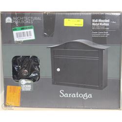 SARATOGA WALL MOUNTED METAL MAIL BOX-ON CHOICE