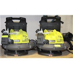 LOT OF 2 BACK PACK BLOWERS- 1 IS SEIZED