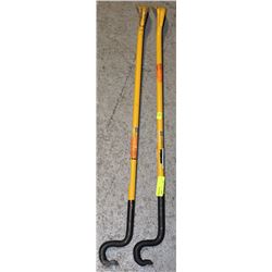 LOT OF 2 DEWALT UTILITY BARS- MISSING PIECES