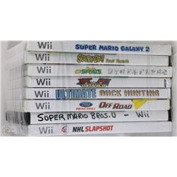 BUNDLE OF 8 WII GAMES INCL. SUPER MARIO