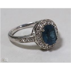 .925 SILVER RING WITH STONES SIZE 9