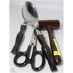 3PC OF CUTCO UTENSILS INCLUDING SCISSORS #77KB,