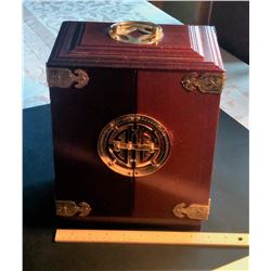 BOMBAY & COMPANY SOLID WOOD JEWELRY BOX