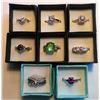 Image 1 : LOT OF 8 LADIES FASHION RINGS