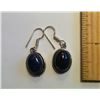 Image 1 : OVAL LAPIS LAZULI DROP EARRINGS