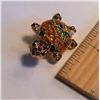Image 1 : GOLD TONE, ENAMEL & CRYSTAL TURTLE BROOCH