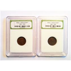 LOT OF 2 EARLY  LINCOLN HEAD PENNIES