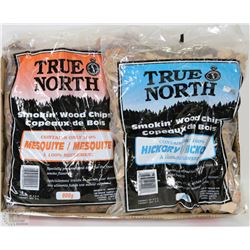 TWO BAGS OF TRUE NORTH SMOKING CHIPS